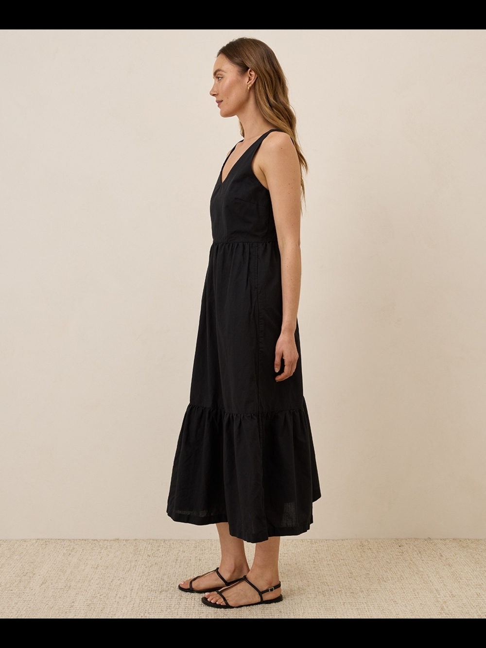 Pact Canopy V-Neck Cotton Midi Dress XL - Picture 4 of 4